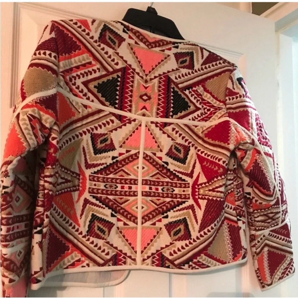 Geometric Patterned Jacket - Multicolor - Picture 2 of 3